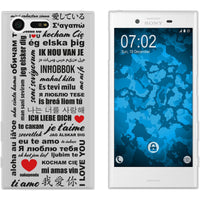 Xperia X Compact Silikon-Hülle in Love Wörter M4 Case