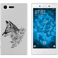 Xperia X Compact Silikon-Hülle Floral Fuchs M1-1 Case