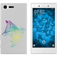 Xperia X Compact Silikon-Hülle Floral Fuchs M1-4 Case