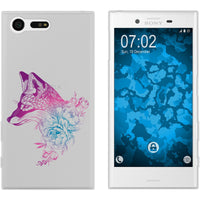 Xperia X Compact Silikon-Hülle Floral Fuchs M1-6 Case