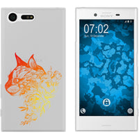 Xperia X Compact Silikon-Hülle Floral Katze M2-2 Case