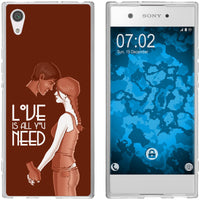 Xperia XA1 Silikon-Hülle in Love Beziehung M3 Case