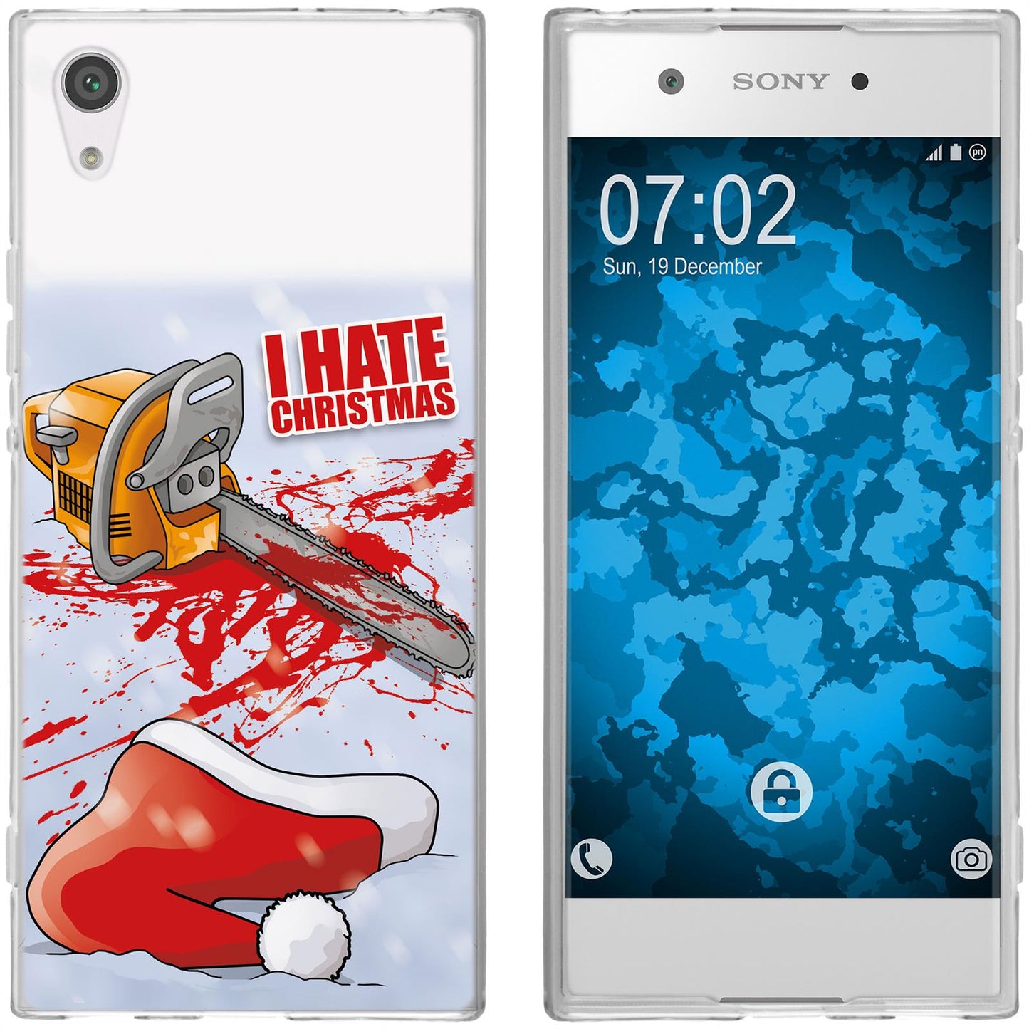 Xperia XA1 Silikon-Hülle X Mas Weihnachten Hate X-Mas M8 Cas