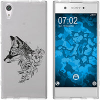 Xperia XA1 Silikon-Hülle Floral Fuchs M1-1 Case