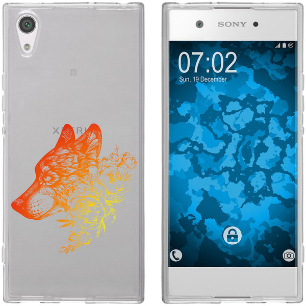 Xperia XA1 Silikon-Hülle Floral Wolf M3-2 Case