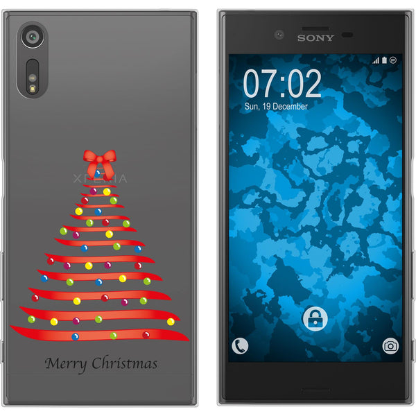 Xperia XZs Silikon-Hülle X Mas Weihnachten Weihnachtsbaum M1