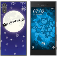 Xperia XZs Silikon-Hülle X Mas Weihnachten Santa - Snowflake