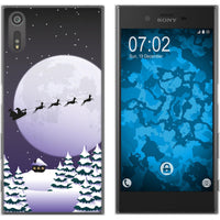 Xperia XZs Silikon-Hülle X Mas Weihnachten Santa - Night M5