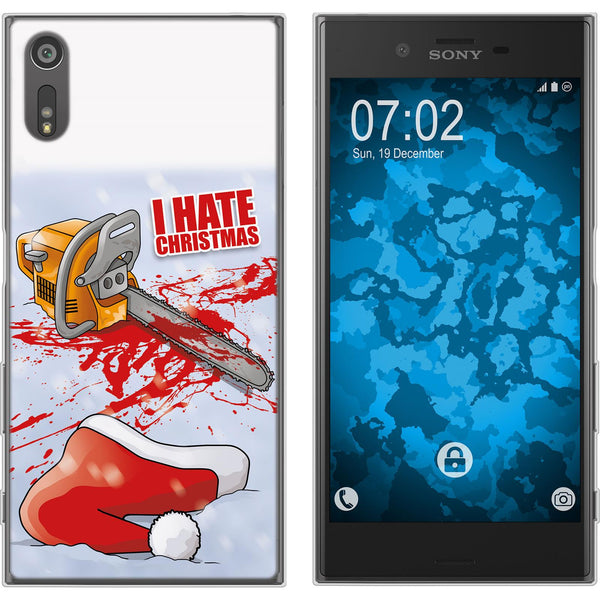 Xperia XZs Silikon-Hülle X Mas Weihnachten Hate X-Mas M8 Cas