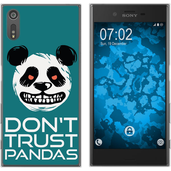 Xperia XZs Silikon-Hülle Crazy Animals Panda M2 Case