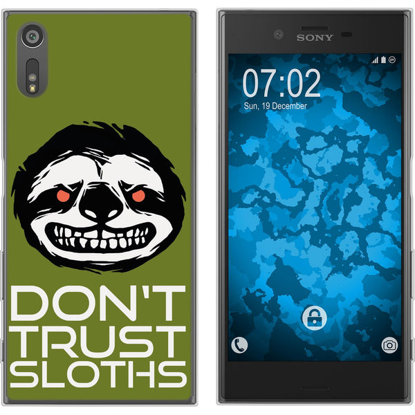 Xperia XZs Silikon-Hülle Crazy Animals Faultier M3 Case