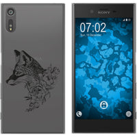 Xperia XZs Silikon-Hülle Floral Fuchs M1-1 Case