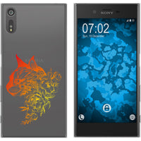 Xperia XZs Silikon-Hülle Floral Katze M2-2 Case