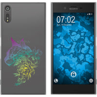 Xperia XZs Silikon-Hülle Floral Katze M2-4 Case