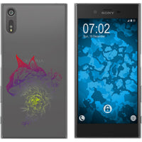 Xperia XZs Silikon-Hülle Floral Katze M2-5 Case