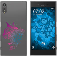 Xperia XZs Silikon-Hülle Floral Katze M2-6 Case