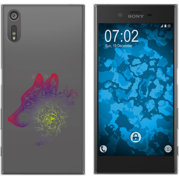 Xperia XZs Silikon-Hülle Floral Wolf M3-5 Case