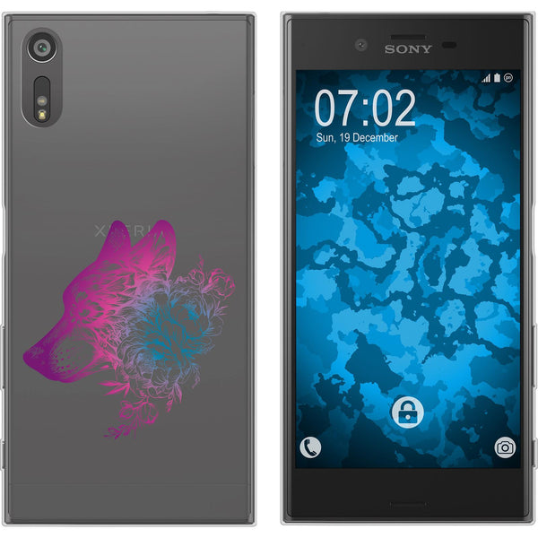 Xperia XZs Silikon-Hülle Floral Wolf M3-6 Case