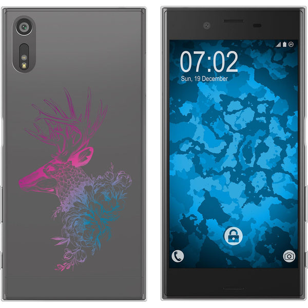 Xperia XZs Silikon-Hülle Floral Hirsch M7-6 Case