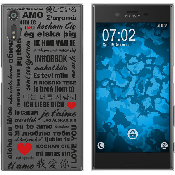 Xperia XZs Silikon-Hülle in Love Wörter M4 Case