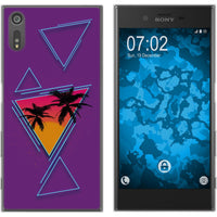 Xperia XZs Silikon-Hülle Retro Wave Palmen M3 Case