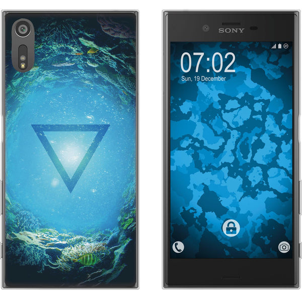 Xperia XZs Silikon-Hülle Element Wasser M4 Case