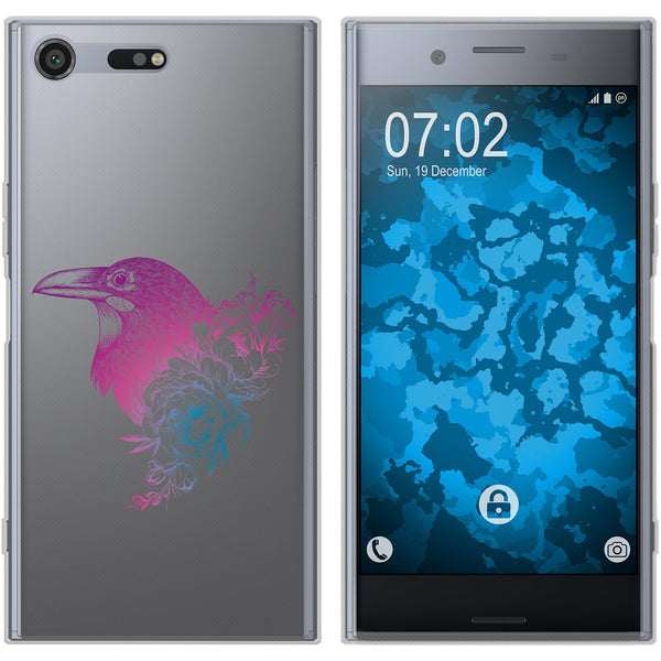 Xperia XZ Premium Silikon-Hülle Floral Rabe M4-6 Case