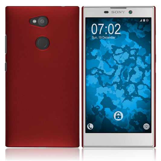 Hardcase für Sony Xperia L2 gummiert rot