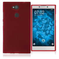 PhoneNatic Case kompatibel mit Sony Xperia L2 - rot Silikon Hülle matt Cover