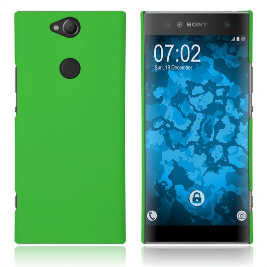 Hardcase für Sony Xperia XA2 Plus gummiert grün