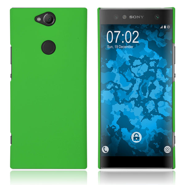 Hardcase für Sony Xperia XA2 Plus gummiert grün