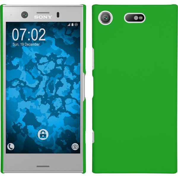 Hardcase für Sony Xperia XZ1 Compact gummiert grün