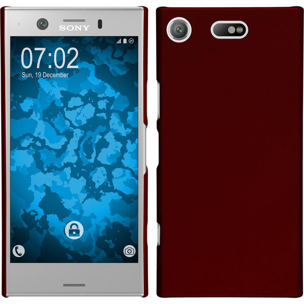 Hardcase für Sony Xperia XZ1 Compact gummiert rot