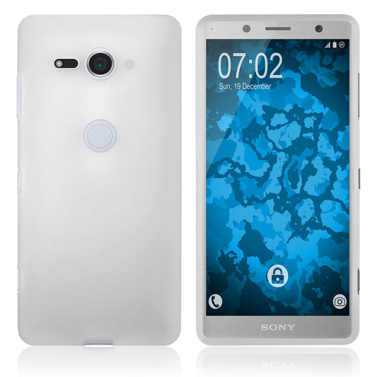 PhoneNatic Case kompatibel mit Sony Xperia XZ2 Compact - clear Silikon Hülle matt Cover