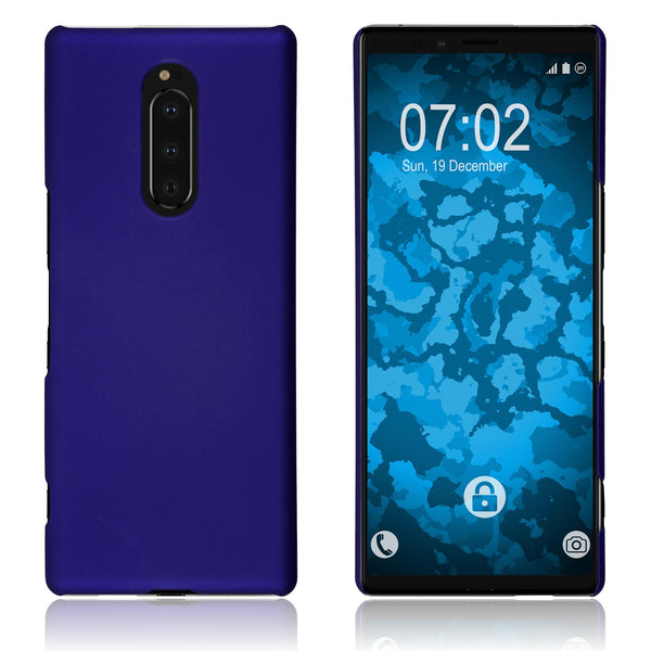 Hardcase für Sony Xperia 1 gummiert blau