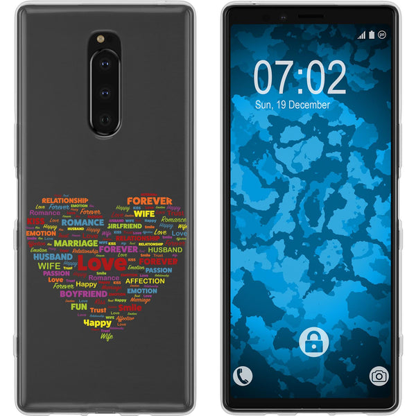 Xperia 1 Silikon-Hülle pride Herz M5 Case