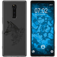 Xperia 1 Silikon-Hülle Floral Fuchs M1-1 Case