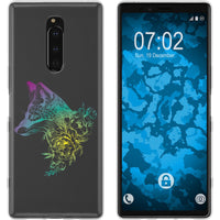 Xperia 1 Silikon-Hülle Floral Fuchs M1-4 Case