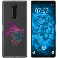 Xperia 1 Silikon-Hülle Floral Fuchs M1-6 Case