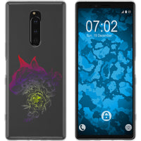 Xperia 1 Silikon-Hülle Floral Katze M2-5 Case