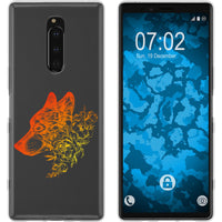 Xperia 1 Silikon-Hülle Floral Wolf M3-2 Case