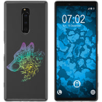 Xperia 1 Silikon-Hülle Floral Wolf M3-4 Case