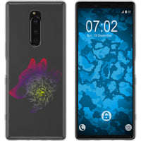 Xperia 1 Silikon-Hülle Floral Wolf M3-5 Case