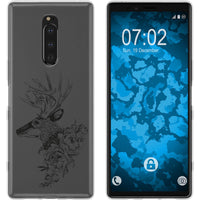 Xperia 1 Silikon-Hülle Floral Hirsch M7-1 Case