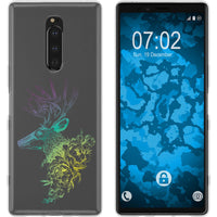 Xperia 1 Silikon-Hülle Floral Hirsch M7-4 Case