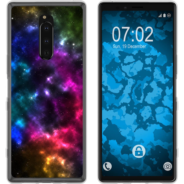 Xperia 1 Silikon-Hülle Space Nebula M8 Case