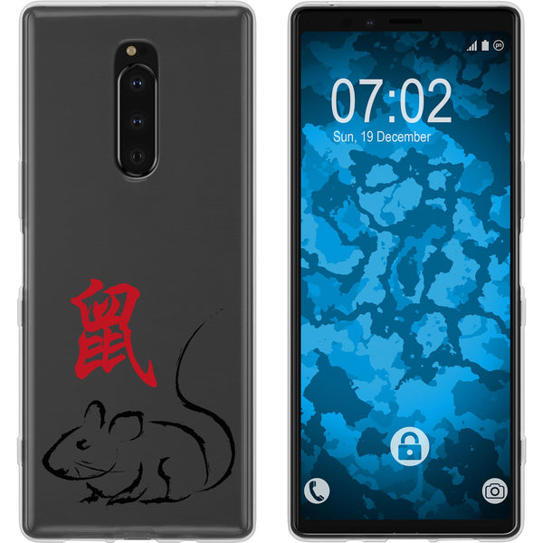 Xperia 1 Silikon-Hülle Tierkreis Chinesisch M1 Case