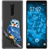 Xperia 1 Silikon-Hülle Vektor Tiere Eule M1 Case