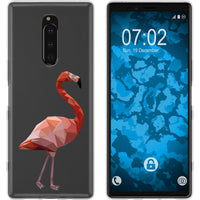 Xperia 1 Silikon-Hülle Vektor Tiere Flamingo M2 Case