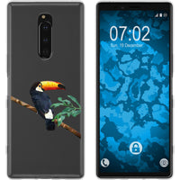 Xperia 1 Silikon-Hülle Vektor Tiere Tucan M5 Case